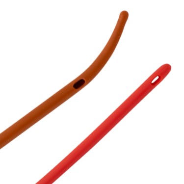 red rubber catheters - coude and straight tips